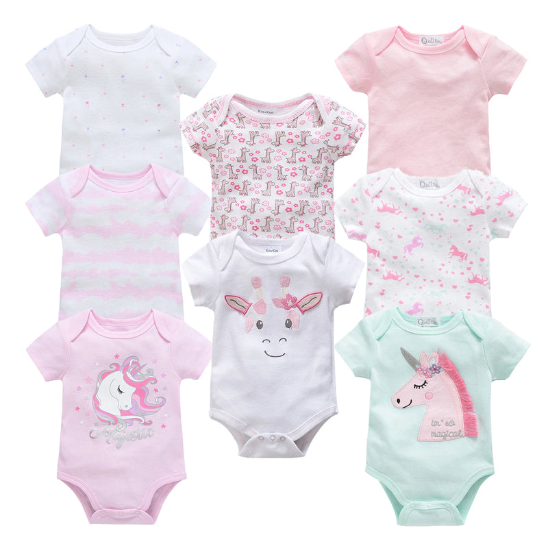 Conjunto 8pcs Body Suits Honeyzone - 100% Algodão