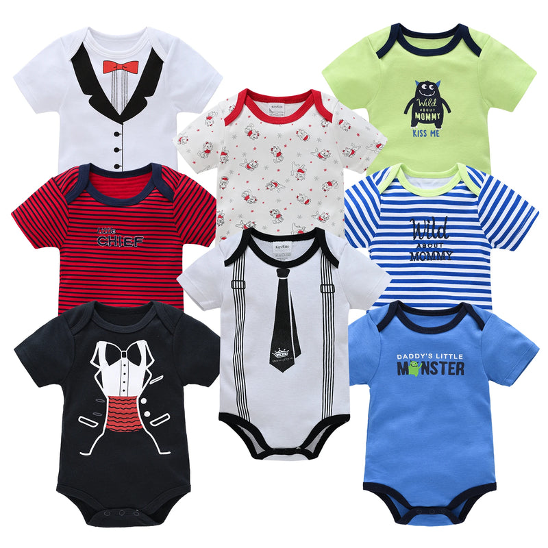 Conjunto 8pcs Body Suits Honeyzone - 100% Algodão