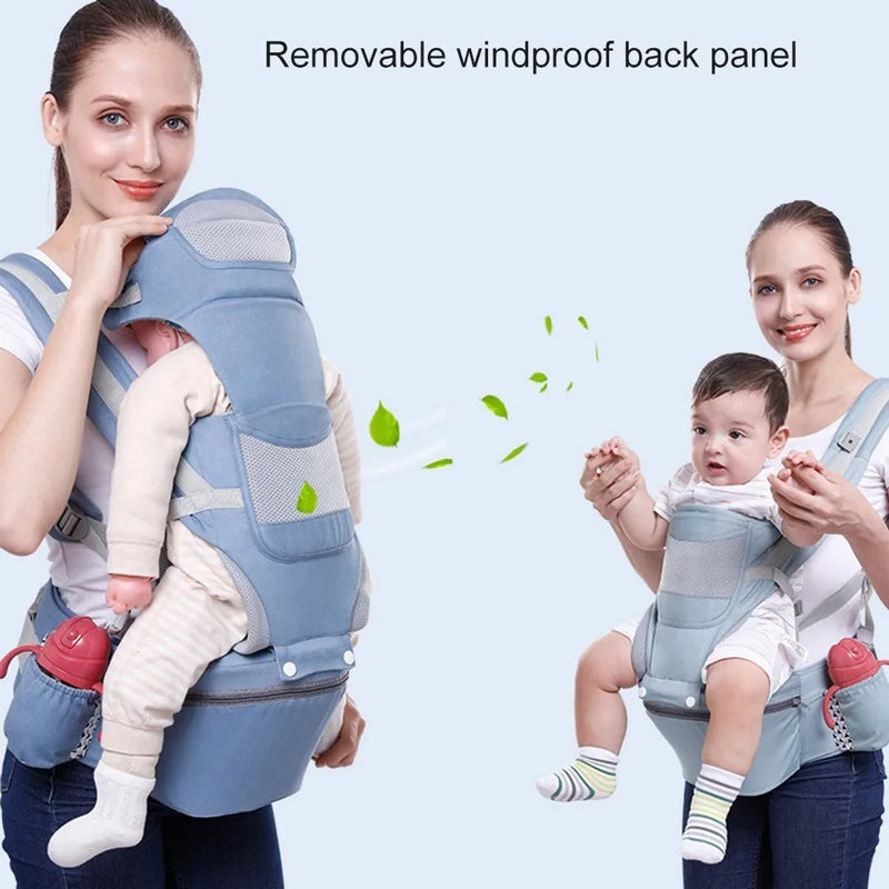 Mochila Ergonômica Porta-Bebês com Assento de Quadril - dajinbear